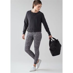 LULULEMON Wunder Under Hi-Rise 7/8 Tight in Formation Alpine White Black Size 6